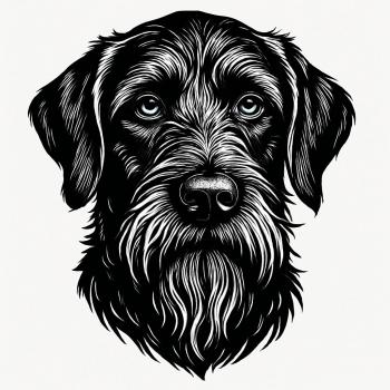 Preview: Unisex T-Shirt mit Deutsch-Drahthaar-Print